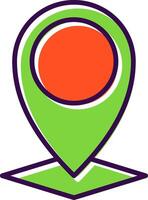 Location filled Design Icon vector