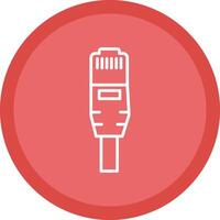 Ethernet Line Multi Circle Icon vector