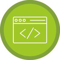 Coding Line Multi Circle Icon vector