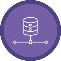 Database Line Multi Circle Icon vector