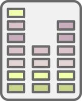 Sound Bars Line Filled Light Icon vector