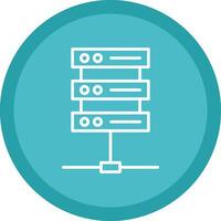 Server Line Multi Circle Icon vector