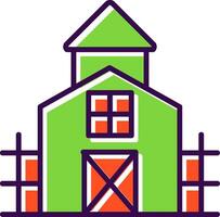 Farmhouse filled Design Icon vector