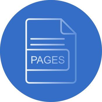 PAGES File Format Flat Bubble Icon vector