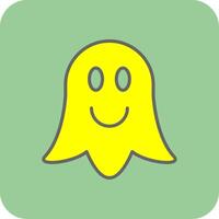 Ghost Filled Yellow Icon vector