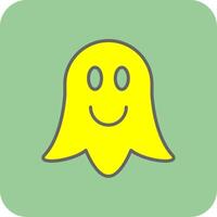 Ghost Filled Yellow Icon vector