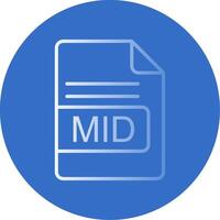 MID File Format Flat Bubble Icon vector