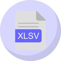 XLSV File Format Flat Bubble Icon vector