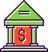 Bank filled Design Icon vector
