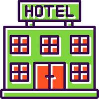 hotel lleno diseño icono vector