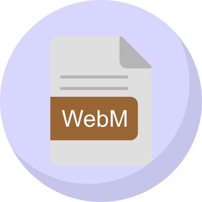 WebM File Format Flat Bubble Icon