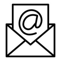 Mail Line Icon Design vector