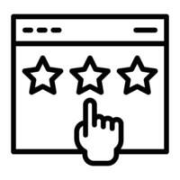 Rating Line Icon Design vector