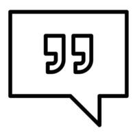 Quote Line Icon Design vector