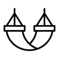 hamaca línea icono diseño vector