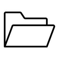 Folder Line Icon Design vector