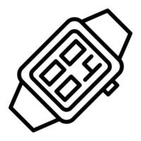 Smart Watch Line Icon Design vector