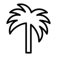 palma árbol línea icono diseño vector