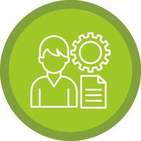 Management Line Multi Circle Icon vector