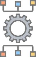 Workflow Planning Line Filled Light Icon vector
