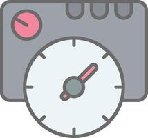 Thermostat Line Filled Light Icon vector