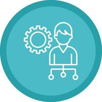 Management Line Multi Circle Icon vector