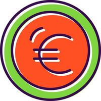 euro lleno diseño icono vector