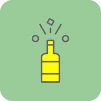 Champagne Filled Yellow Icon vector