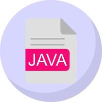 JAVA File Format Flat Bubble Icon vector