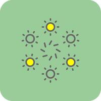 Firework Filled Yellow Icon vector