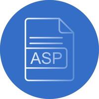 ASP File Format Flat Bubble Icon vector