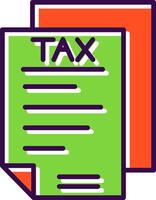 Taxes filled Design Icon vector