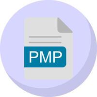 PMP File Format Flat Bubble Icon vector