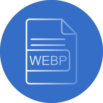 WEBP File Format Flat Bubble Icon vector