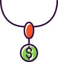 Necklace filled Design Icon vector