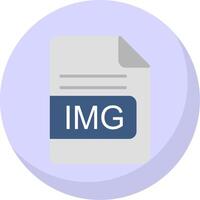 IMG File Format Flat Bubble Icon vector