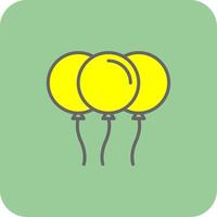 Baloon Filled Yellow Icon vector