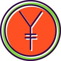 Yen filled Design Icon vector