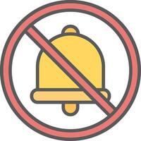 prohibido firmar línea lleno ligero icono vector