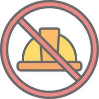 Prohibited Sign Line Filled Light Icon vector