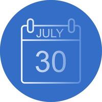 July Flat Bubble Icon vector