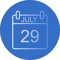 July Flat Bubble Icon vector