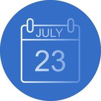 July Flat Bubble Icon vector