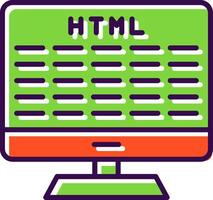 Web Development filled Design Icon vector
