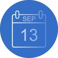 September Flat Bubble Icon vector