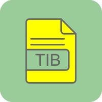 TIB File Format Filled Yellow Icon vector