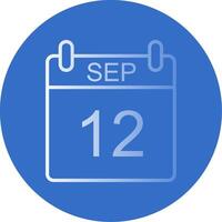 September Flat Bubble Icon vector