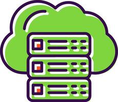 Cloud Servers filled Design Icon vector