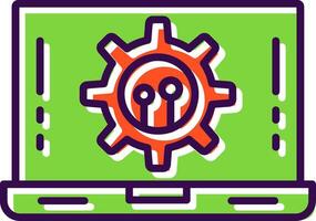 software desarrollo lleno diseño icono vector