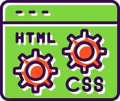 Web Development filled Design Icon vector